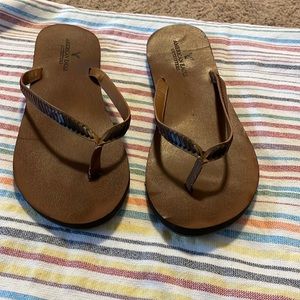 Brown leather sandals